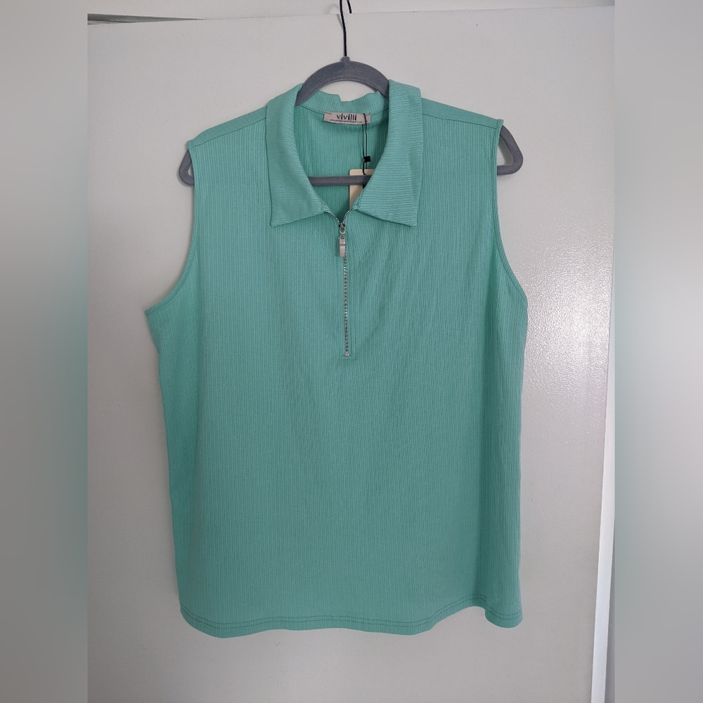 Women's Sleeveless Green Top